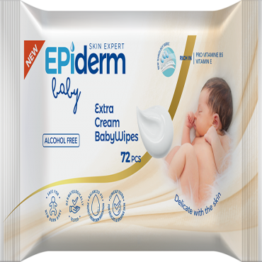 Servetele umede EPIderm Baby Extra Cream 72 buc.  
