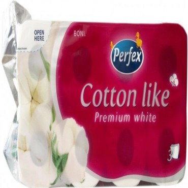 Hartie igienica Perfex Cotton 3 straturi 10/set 200 foi