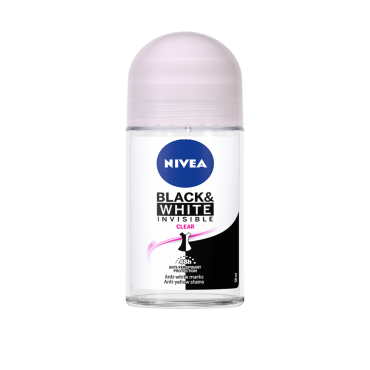 Deodorant antiperspirant roll-on pentru Femei, Nivea Clear Invisible for Black&White 50 ml