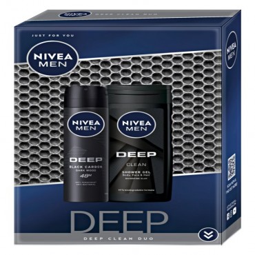 Set cadou Nivea Deep Clean Duo - spray anti-perspirant si gel de dus