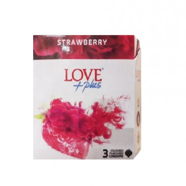Prezervative Love Plus Strawberry, 3 bucati 