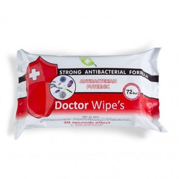 Servetele umede Doctor Wipe’s antibacteriene fara capac 72 file  