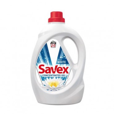 Detergent lichid Savex 2 in 1 White 1.1l