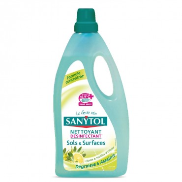 Detergent dezinfectant universal pardoseli si suprafete, Lemon, 1 L Sanytol