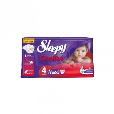 Scutece pentru copii Sleepy Sensitive 4 Maxi 45 buc/set