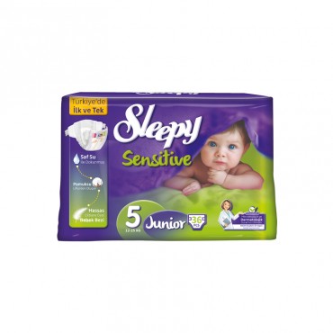 Scutece pentru copii Sleepy Sensitive 5 Junior 36 buc/set