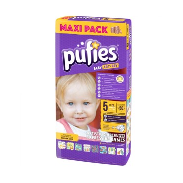 Scutece Pufies new maxi pack 5, 50/set