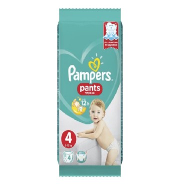 Scutece tip Chilot Pampers Pants 4, 9-15 Kg, 4 Buc