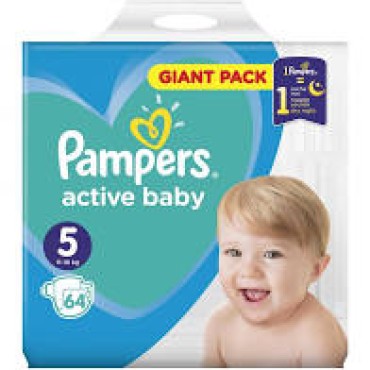 Scutece Pampers Active Baby Maxi nr.5 64/set